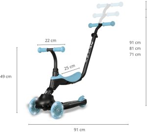 Hulajnoga Qplay Hulajnoga Sema Evo 3w1 Sky Blue 8