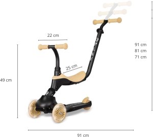 Hulajnoga Qplay Hulajnoga Sema Evo 3w1 Khaki 8