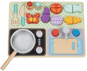 Tooky Toy TOOKY TOY Drewniana kuchnia z akcesoriami - Zestaw małego kucharza 4