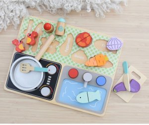 Tooky Toy TOOKY TOY Drewniana kuchnia z akcesoriami - Zestaw małego kucharza 8