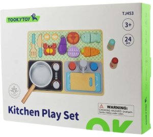 Tooky Toy TOOKY TOY Drewniana kuchnia z akcesoriami - Zestaw małego kucharza 9