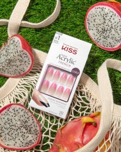 KISS ltd KISS Sztuczne paznokcie samoprzylepne Salon Acrylic French - Squared (rozmiar:M) 1op.-28szt 2