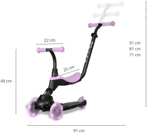 Hulajnoga Qplay Hulajnoga Sema Evo 3w1 Violet 8