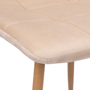 Krzesło welurowe MONTANA VELVET beżowe 11