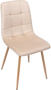 Krzesło welurowe MONTANA VELVET beżowe 6