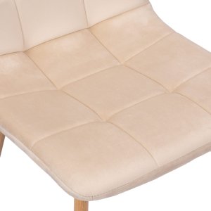 Krzesło welurowe MONTANA VELVET beżowe 10