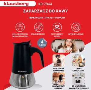 Kawiarka Klausberg 4 filiżanki 5