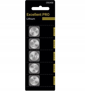 BATERIA LITOWA EXCELLENT PRO CR2450 5SZT. 3V 1