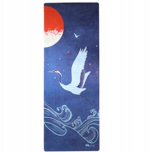 Premium Zamszowa Mata do Jogi 4mm Żuraw Fit.Me 6