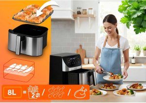 Frytkownica beztłuszczowa Berdsen Frytkownica beztłuszczowa Air fryer BD-659 srebrna 7