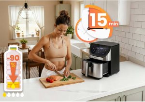 Frytkownica beztłuszczowa Berdsen Frytkownica beztłuszczowa Air fryer BD-659 srebrna 9