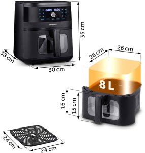 Frytkownica beztłuszczowa Berdsen Frytkownica beztłuszczowa Air fryer BD-661 czarna 4