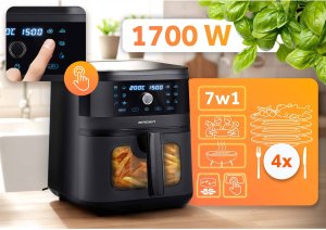 Frytkownica beztłuszczowa Berdsen Frytkownica beztłuszczowa Air fryer BD-661 czarna 6