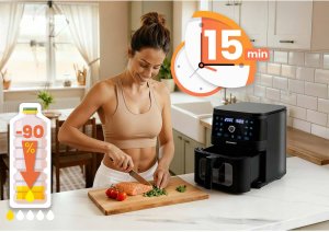 Frytkownica beztłuszczowa Berdsen Frytkownica beztłuszczowa Air fryer BD-661 czarna 8