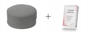 Okrągła poduszka do jogi z gryką, szara 11