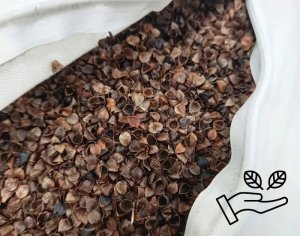 Okrągła poduszka do jogi z gryką, szara 5