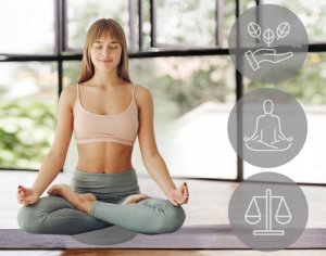 Okrągła poduszka do jogi z gryką, szara 6