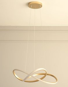 Lampa nowoczesna LED wisząca sufitowa pierścienie AT74-ESL-Gold 3