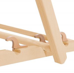 Leżak ogrodowy, drewniany z 3-stopniową regulacją, plażowy, balkonowy, pomarańczowy UNIWERSALNY 16