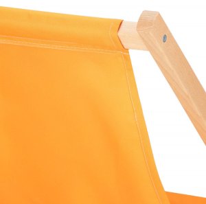 Leżak ogrodowy, drewniany z 3-stopniową regulacją, plażowy, balkonowy, pomarańczowy UNIWERSALNY 17