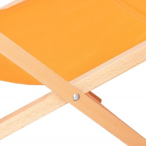 Leżak ogrodowy, drewniany z 3-stopniową regulacją, plażowy, balkonowy, pomarańczowy UNIWERSALNY 18