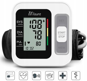 Ciśnieniomierz elektroniczny B26 z funkcją mowy, z zasilaczem 7