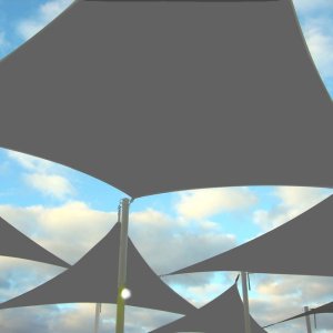 Żagiel przeciwsłoneczny 3x3 m kwadratowy ogrodowy woodoodporny grafitowy UNIWERSALNY 14