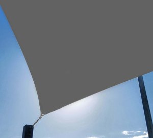 Żagiel przeciwsłoneczny 3x3 m kwadratowy ogrodowy woodoodporny grafitowy UNIWERSALNY 16