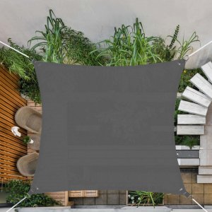Żagiel przeciwsłoneczny 3x3 m kwadratowy ogrodowy woodoodporny grafitowy UNIWERSALNY 19