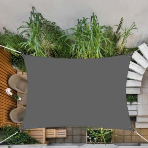 Żagiel cieniujący, ogrodowy 4x2 m osłona przeciwsłoneczna, prostokątny, grafitowy UNIWERSALNY 6