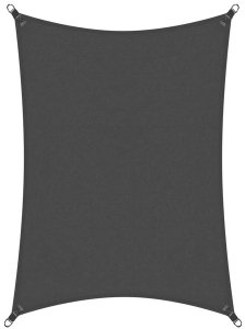 Żagiel cieniujący, ogrodowy 3x2 m osłona przeciwsłoneczna, prostokątny, grafitowy UNIWERSALNY 18