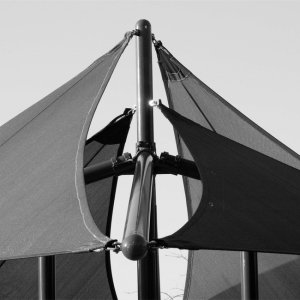 Żagiel przeciwsłoneczny 4x3 m prostokątny ogrodowy grafitowy UNIWERSALNY 14