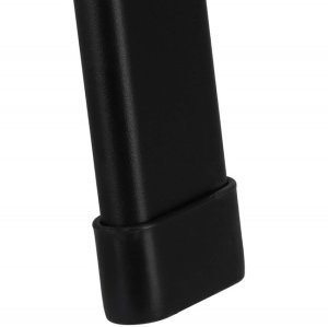 Meble ogrodowe zestaw na taras dla 6 osób: metalowe 6 krzeseł i stół z bezbarwnym szklanym blatem, czarny UNIWERSALNY 29