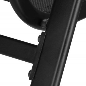 Meble ogrodowe zestaw na taras dla 6 osób: metalowe 6 krzeseł i stół z bezbarwnym szklanym blatem, czarny UNIWERSALNY 30