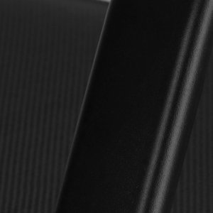 Meble ogrodowe zestaw na taras dla 6 osób: metalowe 6 krzeseł i stół z bezbarwnym szklanym blatem, czarny UNIWERSALNY 31