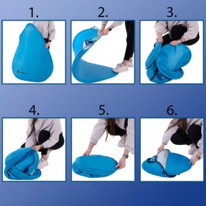 Namiot plażowy samorozkładający, parawan turystyczny Pop up niebieski UNIWERSALNY 26