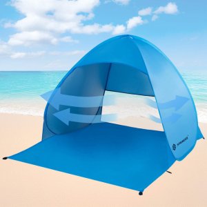 Namiot plażowy samorozkładający, parawan turystyczny Pop up niebieski UNIWERSALNY 30