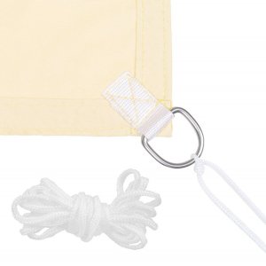 Żagiel przeciwsłoneczny, ogrodowy 4x3 m cieniujący prostokątny, kremowy UNIWERSALNY 10