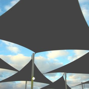 Żagiel przeciwsłoneczny 4x4 m daszek ogrodowy kwadratowy grafit UNIWERSALNY 16