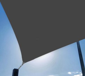 Żagiel przeciwsłoneczny 4x4 m daszek ogrodowy kwadratowy grafit UNIWERSALNY 18