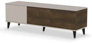 Szafka RTV RANDOM 2 150cm orzech/kaszmirowa HALMAR 2