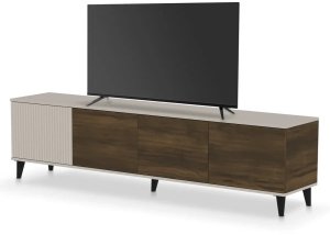 Szafka RTV RANDOM 2 200cm orzech/kaszmirowa HALMAR 5
