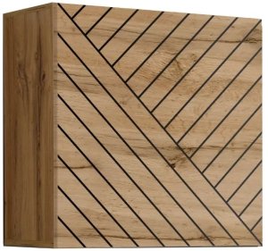 Meblościanka SWITCH LAMEL VI dąb wotan/czarna ASM Meble 3