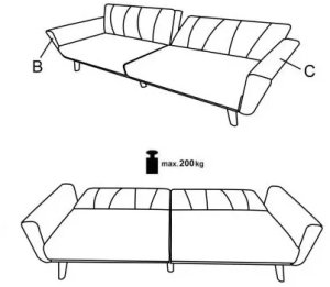 Halmar Sofa rozkładana LARIX szara HALMAR 6