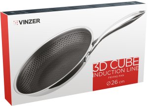 Patelnia 26 cm VINZER 3D CUBE INDUCTION LINE 50402 4