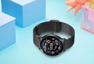 Elegancki Smartwatch Damski z Bransoletą Mesh i Funkcjami Zdrowotnymi 7