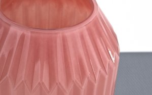 Wazon szklany 23 cm różowy AP163657 5