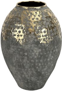 Wazon ceramiczny 31,5 cm szaro-złoty TY0413 1