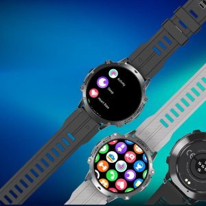 SMARTWATCH męski Rubicon RNCF40 black/black Bransoleta PROF 12