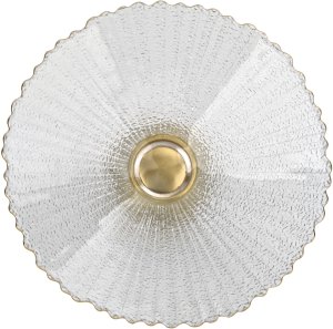 Patera szklana dekoracyjna ze złotą stopką 162398 3